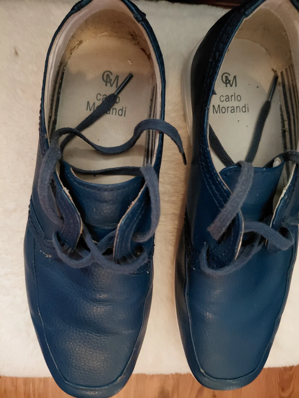 Carlo Marandi Men's Blue Casual Oxford Lace-Up Shoes